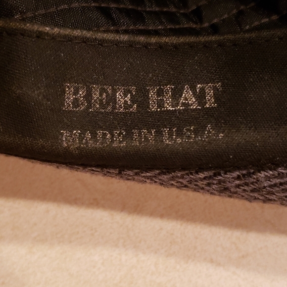 BEE Hats USA Fedora Wool Herringbone Black & Grey - Picture 6 of 9
